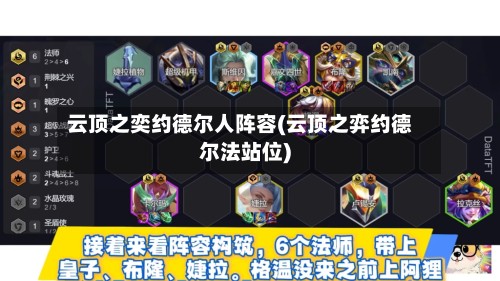 云顶之奕约德尔人阵容(云顶之弈约德尔法站位)