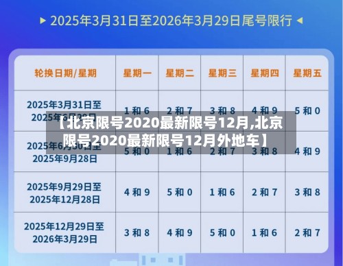 【北京限号2020最新限号12月,北京限号2020最新限号12月外地车】-第3张图片