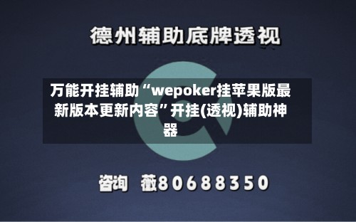 万能开挂辅助“wepoker挂苹果版最新版本更新内容”开挂(透视)辅助神器-第3张图片
