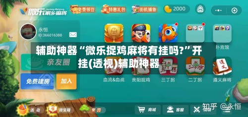 辅助神器“微乐捉鸡麻将有挂吗?”开挂(透视)辅助神器-第2张图片