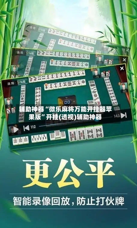 辅助神器“微乐麻将万能开挂器苹果版”开挂(透视)辅助神器