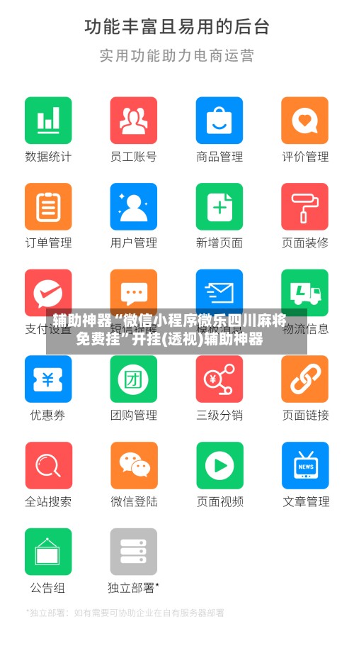 辅助神器“微信小程序微乐四川麻将免费挂”开挂(透视)辅助神器-第2张图片