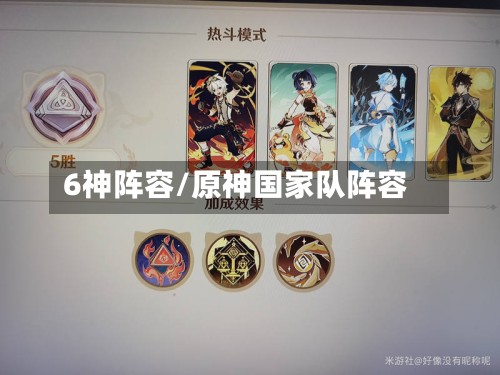 6神阵容/原神国家队阵容