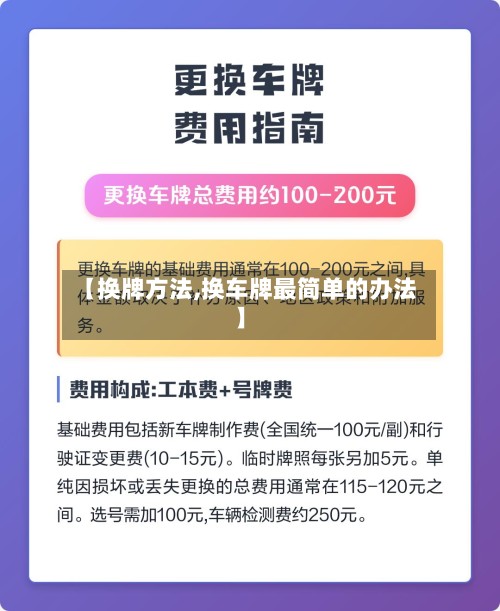 【换牌方法,换车牌最简单的办法】-第2张图片
