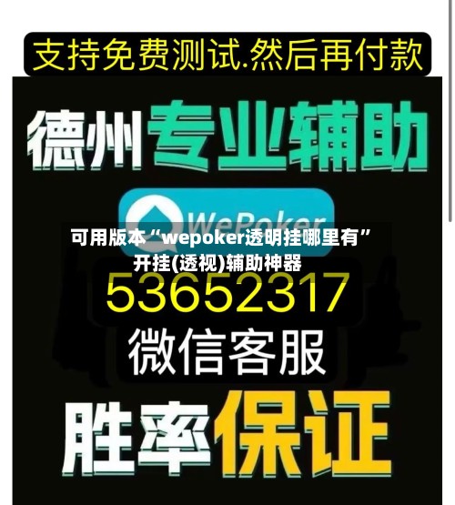 可用版本“wepoker透明挂哪里有”开挂(透视)辅助神器-第2张图片