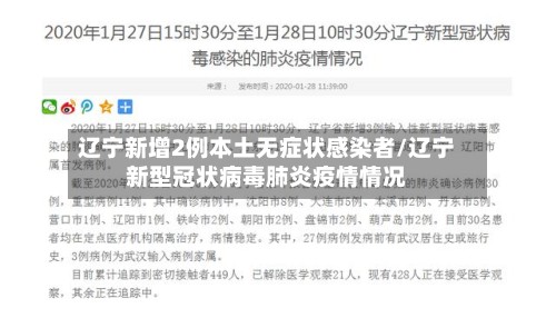 辽宁新增2例本土无症状感染者/辽宁新型冠状病毒肺炎疫情情况-第3张图片