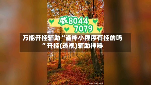 万能开挂辅助“雀神小程序有挂的吗	”开挂(透视)辅助神器-第2张图片