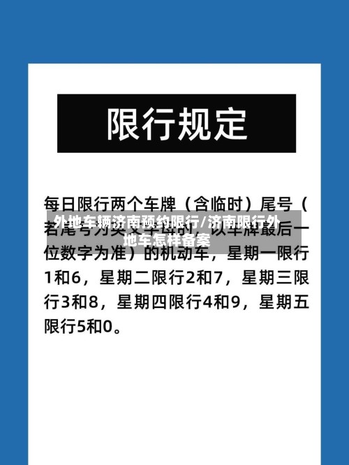 外地车辆济南预约限行/济南限行外地车怎样备案