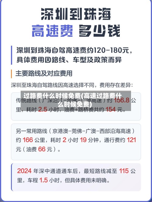 过路费什么时候免费(高速过路费什么时候免费)