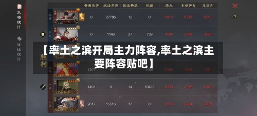 【率土之滨开局主力阵容,率土之滨主要阵容贴吧】-第3张图片