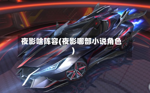 夜影啥阵容(夜影哪部小说角色)