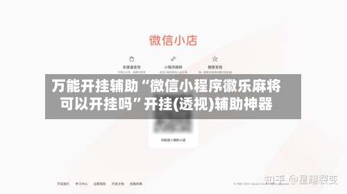 万能开挂辅助“微信小程序徽乐麻将可以开挂吗	”开挂(透视)辅助神器-第2张图片