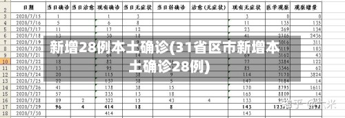 新增28例本土确诊(31省区市新增本土确诊28例)-第3张图片